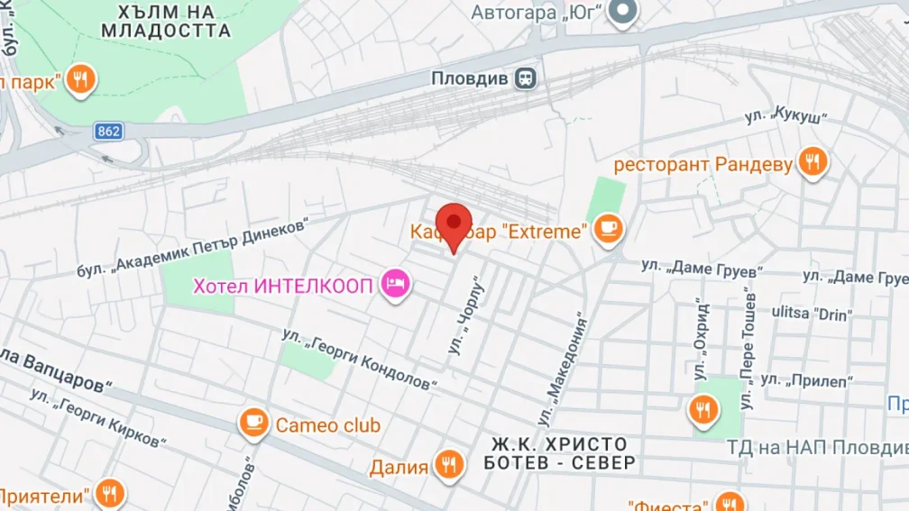 Виж Ананда Пилатес Студио Пловдив на карта Виж Ананда Пилатес Студио Пловдив на карта